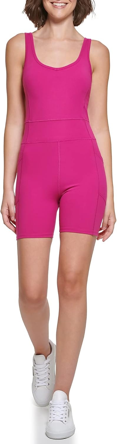 image:imageCalvin Klein Performance womens Bike Short Romper UnitardMelrose
