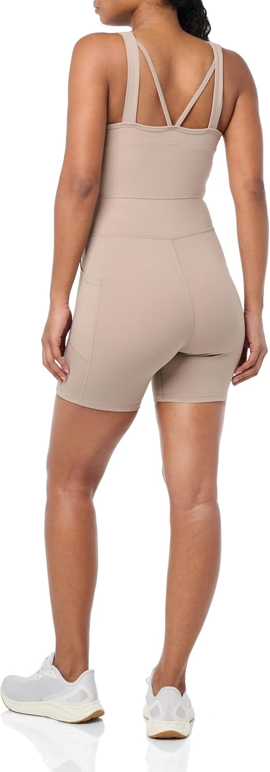 image:imageCalvin Klein Performance womens Bike Short Romper UnitardMoonrock