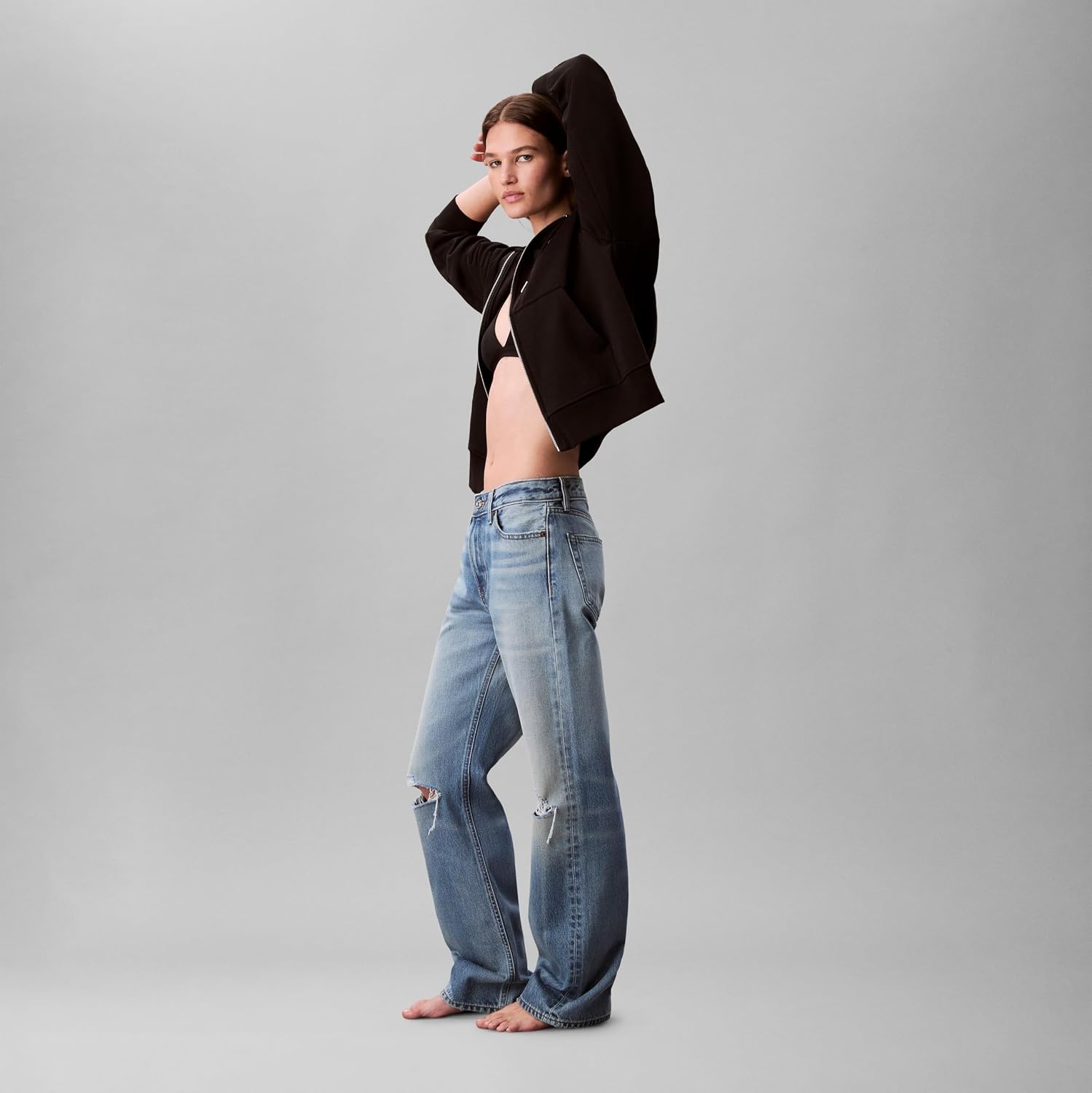 image:imageCalvin Klein Womens 90s Straight JeansGold Dust
