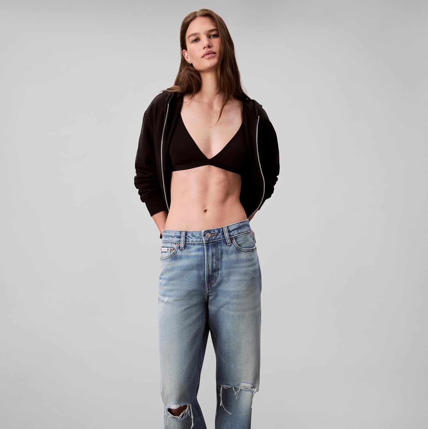 image:imageCalvin Klein Womens 90s Straight JeansGold Dust