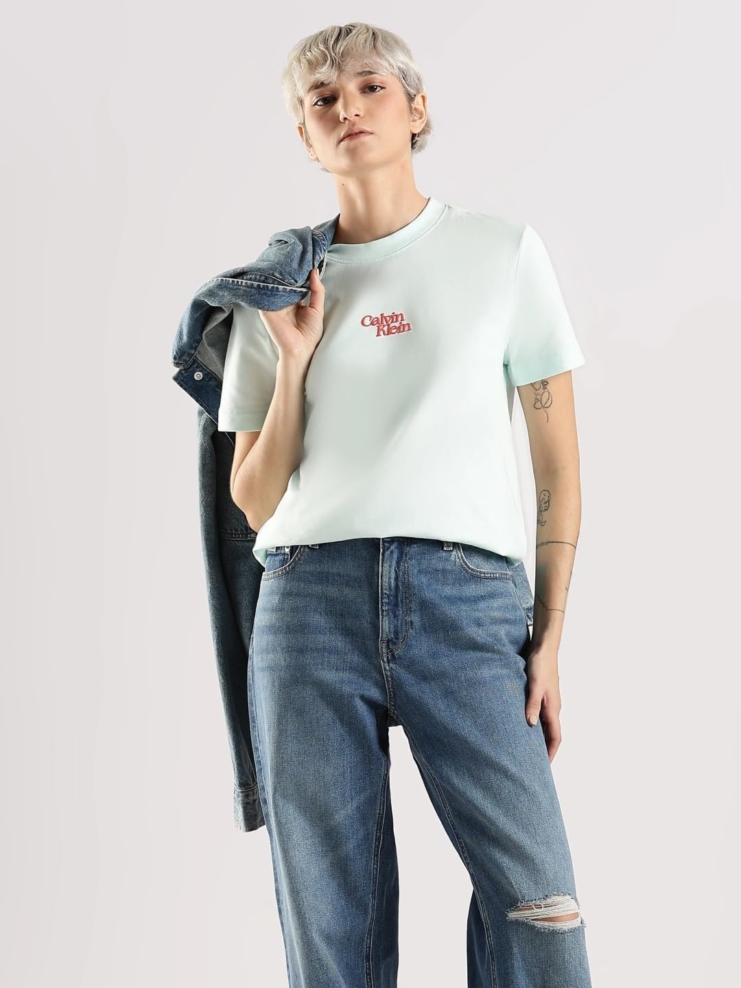 image:imageCalvin Klein Womens 90s Straight JeansRunaway Blue De