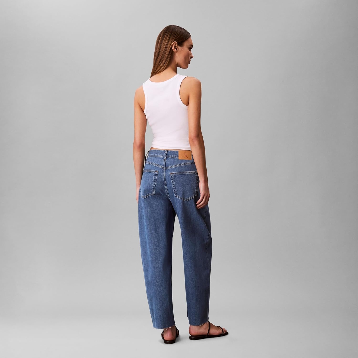 image:imageCalvin Klein Womens Barrel Fit JeansBlue Topaz