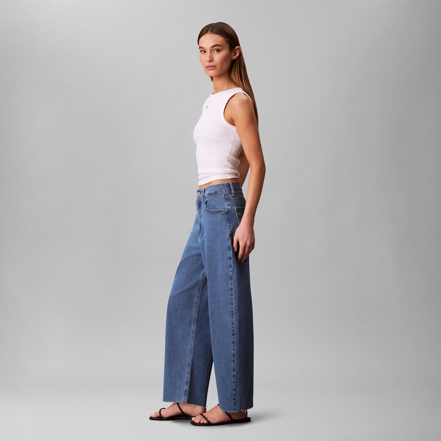 image:imageCalvin Klein Womens Barrel Fit JeansBlue Topaz