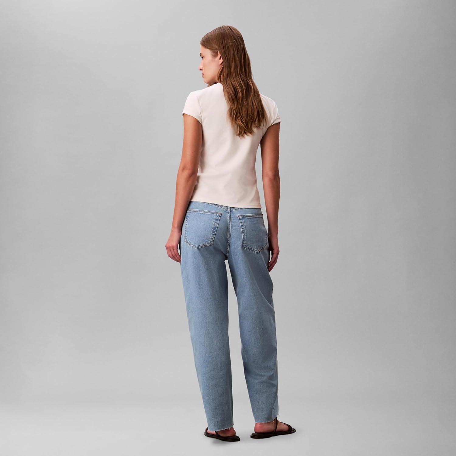 image:imageCalvin Klein Womens Barrel Fit JeansRobins Egg