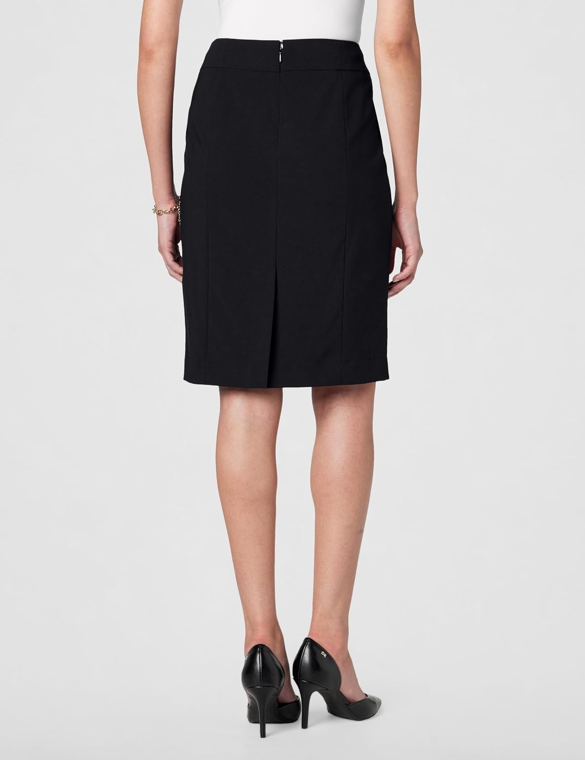 image:imageCalvin Klein Womens Centerback Zipper Velvet Wear to Work Suits SkirtBlack