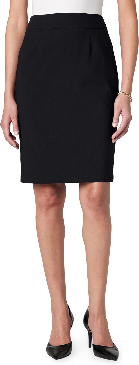 image:imageCalvin Klein Womens Centerback Zipper Velvet Wear to Work Suits SkirtBlack