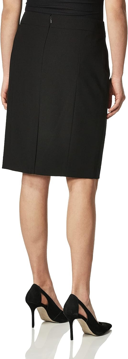 image:imageCalvin Klein Womens Centerback Zipper Velvet Wear to Work Suits SkirtBlack
