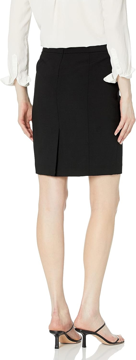 image:imageCalvin Klein Womens Centerback Zipper Velvet Wear to Work Suits SkirtBlack