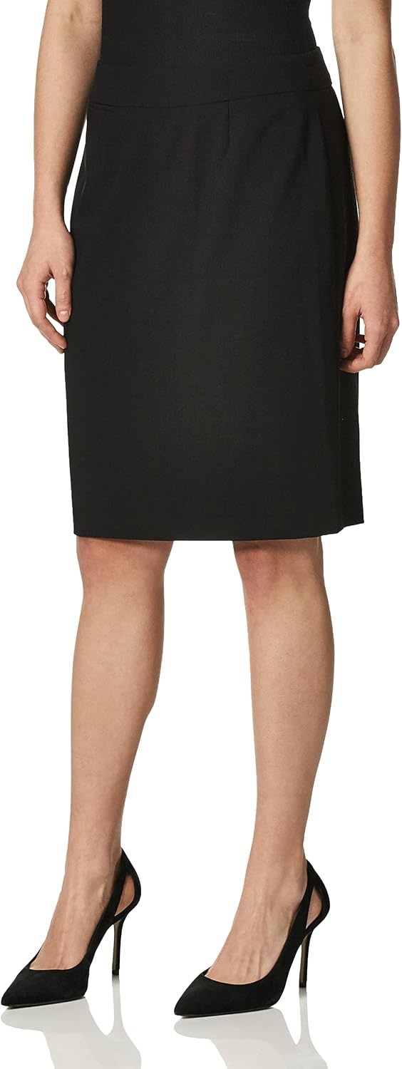 image:imageCalvin Klein Womens Centerback Zipper Velvet Wear to Work Suits SkirtBlack