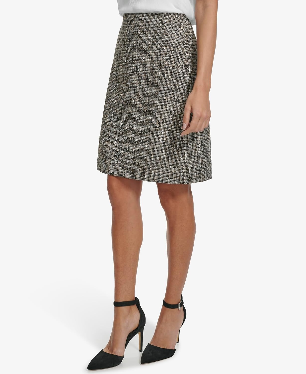image:imageCalvin Klein Womens Centerback Zipper Velvet Wear to Work Suits SkirtBlack Multi