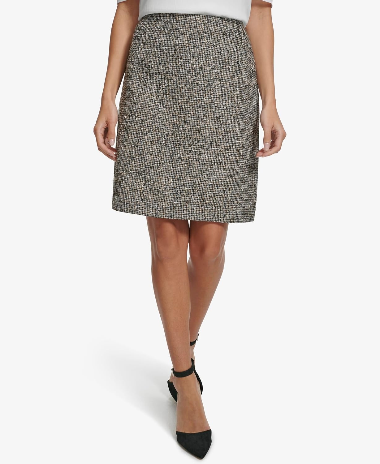 image:imageCalvin Klein Womens Centerback Zipper Velvet Wear to Work Suits SkirtBlack Multi