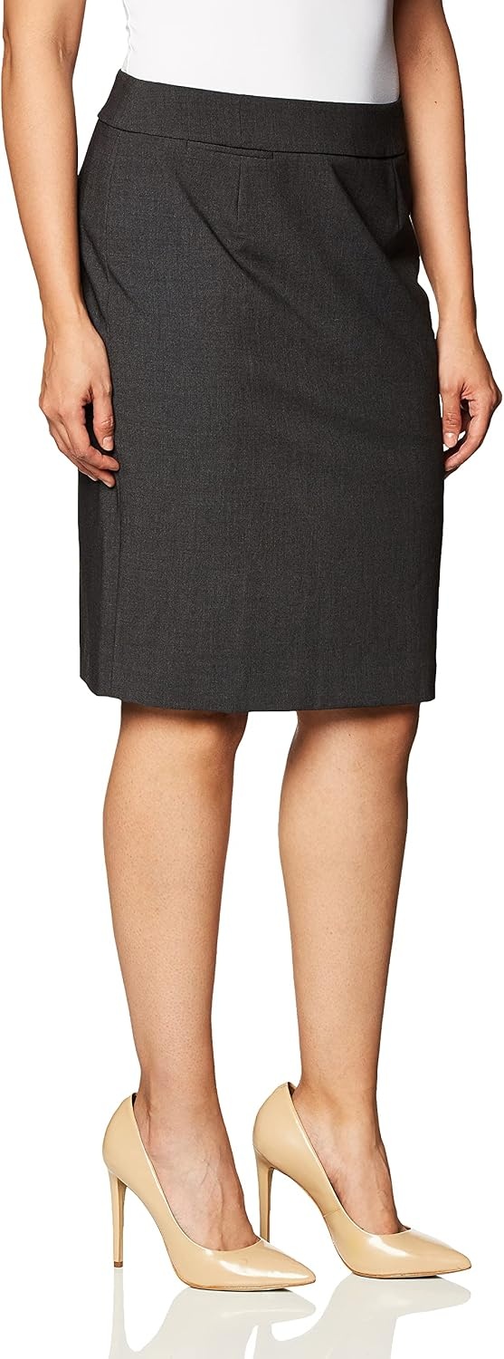 image:imageCalvin Klein Womens Centerback Zipper Velvet Wear to Work Suits SkirtCharcoal
