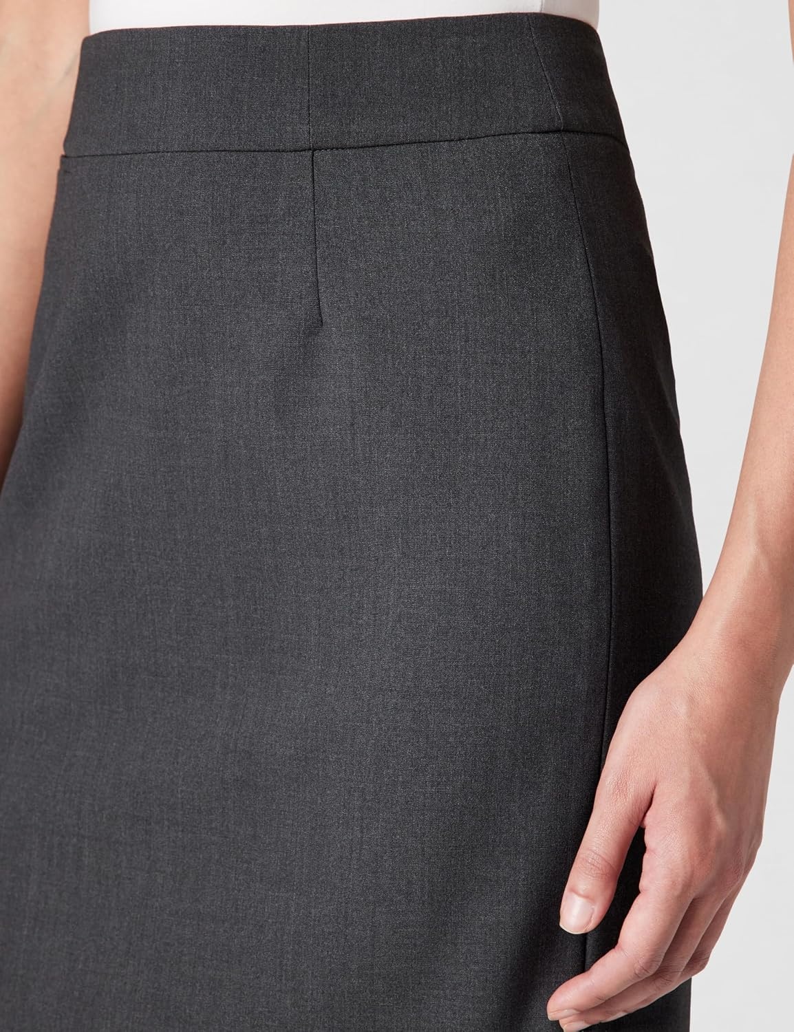 image:imageCalvin Klein Womens Centerback Zipper Velvet Wear to Work Suits SkirtCharcoal