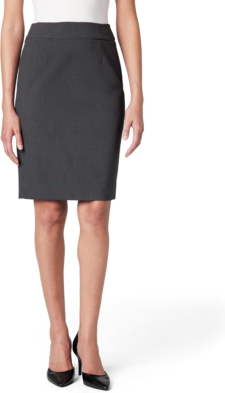 image:imageCalvin Klein Womens Centerback Zipper Velvet Wear to Work Suits SkirtCharcoal