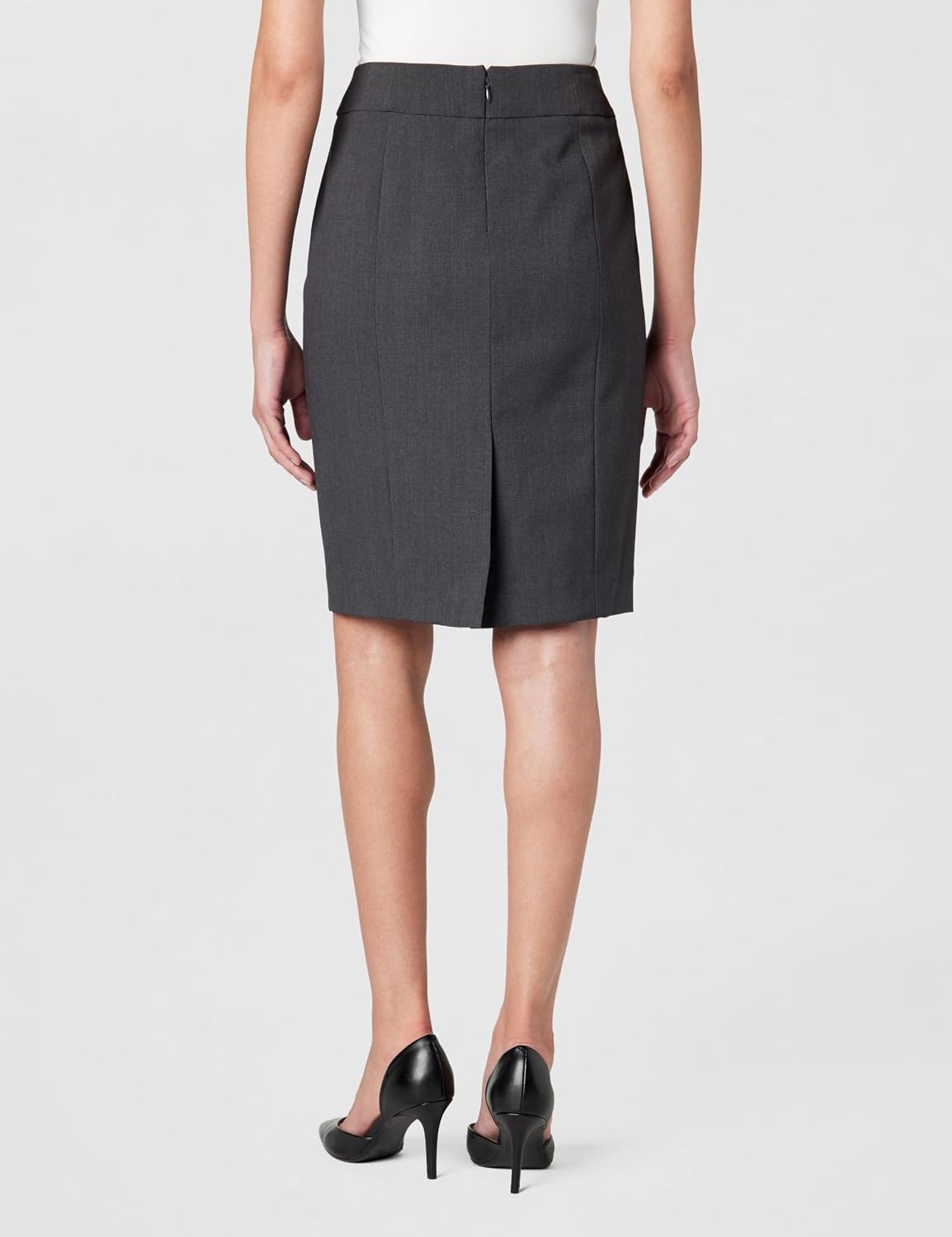 image:imageCalvin Klein Womens Centerback Zipper Velvet Wear to Work Suits SkirtCharcoal