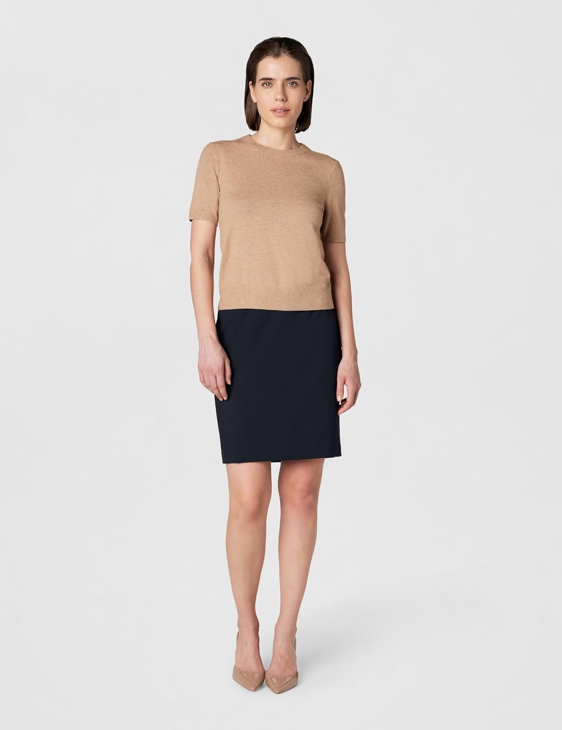 image:imageCalvin Klein Womens Centerback Zipper Velvet Wear to Work Suits SkirtDark Navy