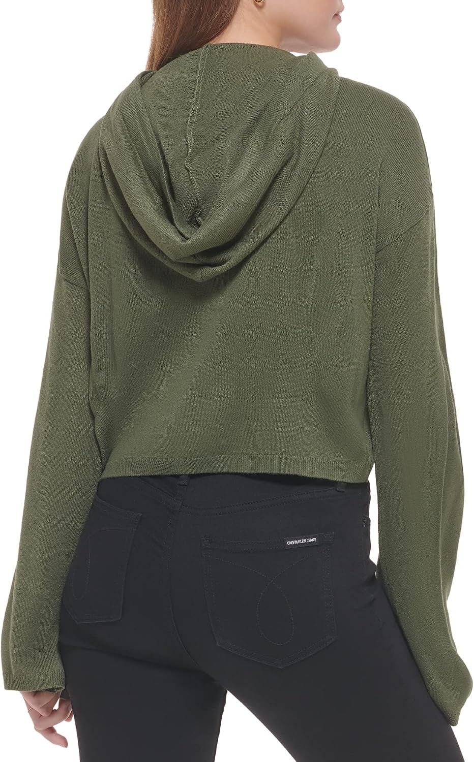 image:imageCalvin Klein Womens Chain Stitch Vneck SweaterThyme