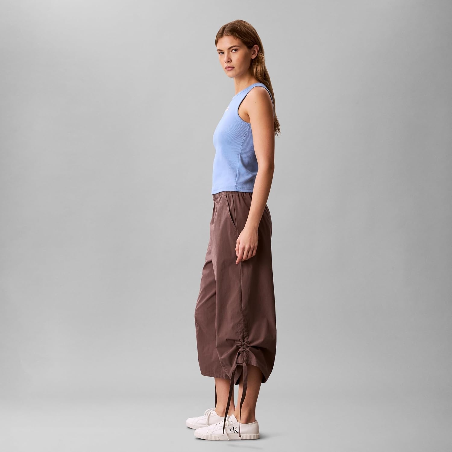 image:imageCalvin Klein Womens Commuter Capri PantsBotanical Brown