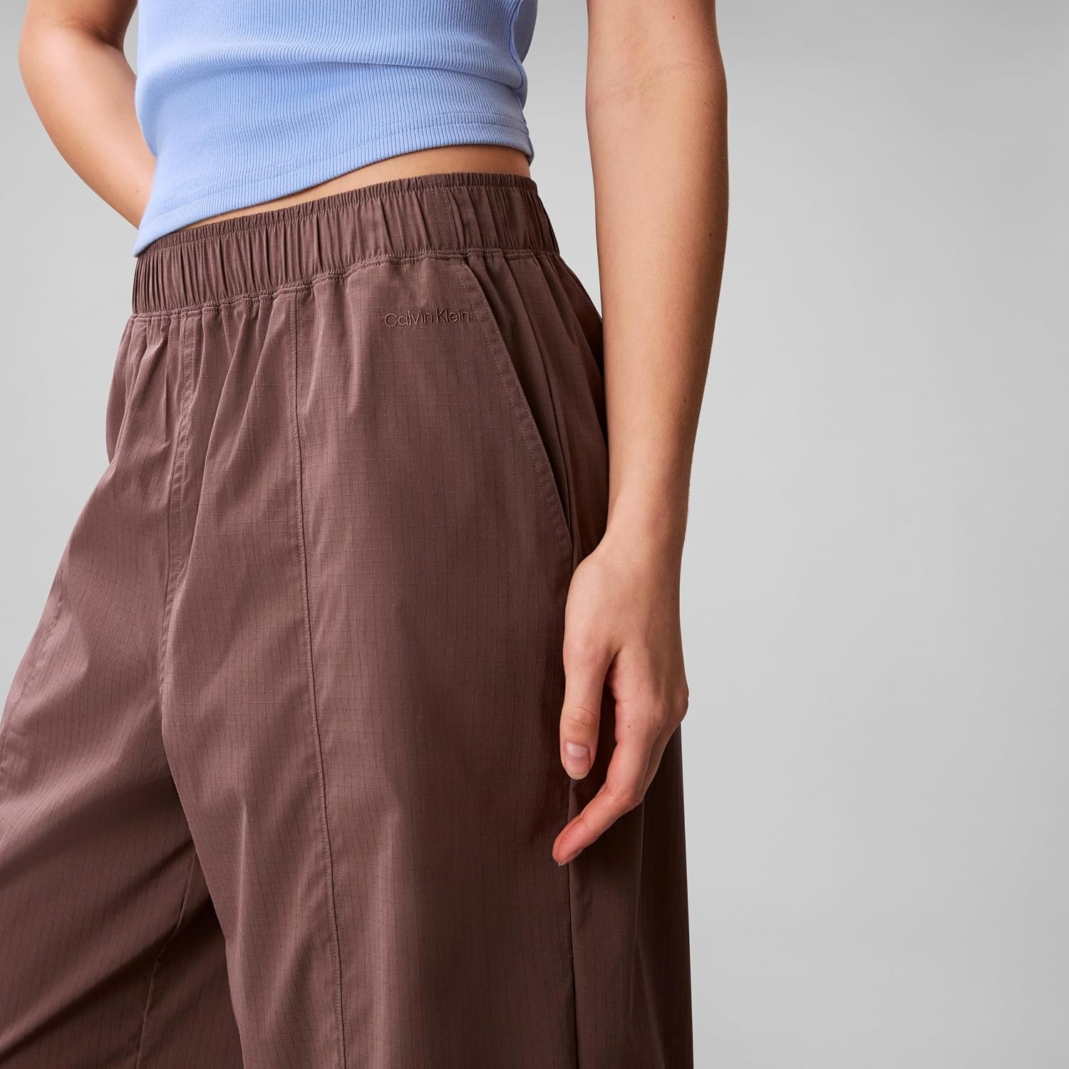 image:imageCalvin Klein Womens Commuter Capri PantsBotanical Brown