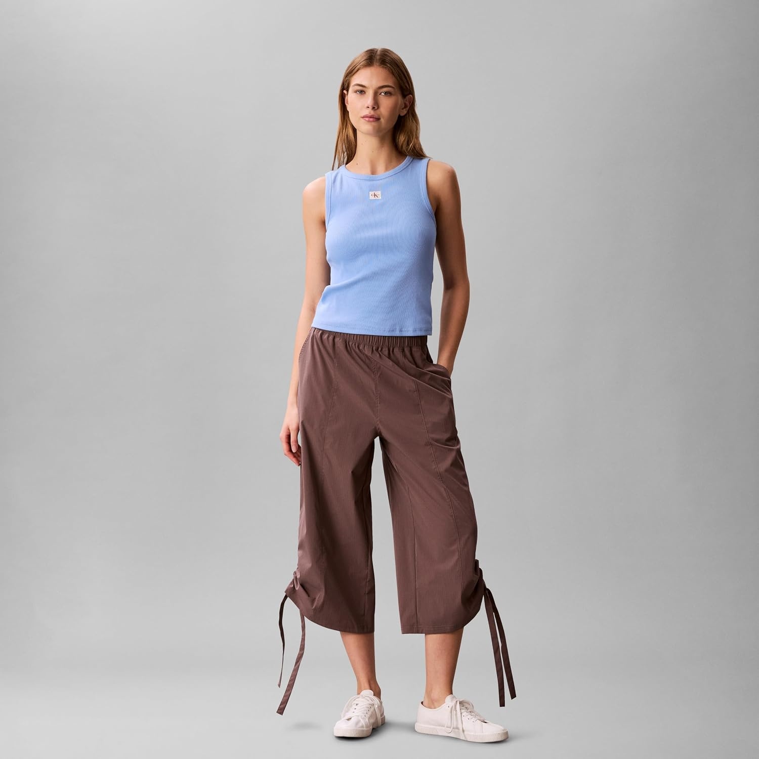 image:imageCalvin Klein Womens Commuter Capri PantsBotanical Brown