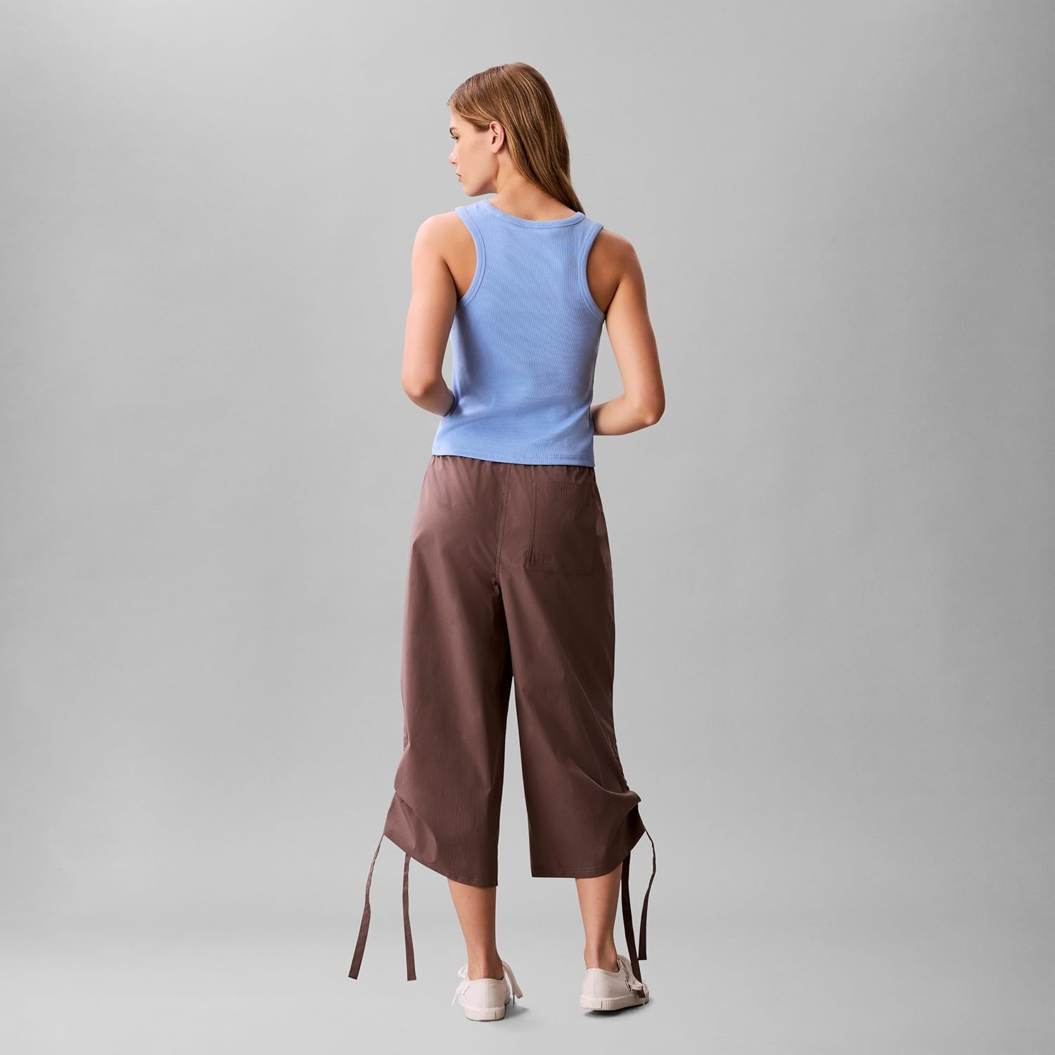 image:imageCalvin Klein Womens Commuter Capri PantsBotanical Brown