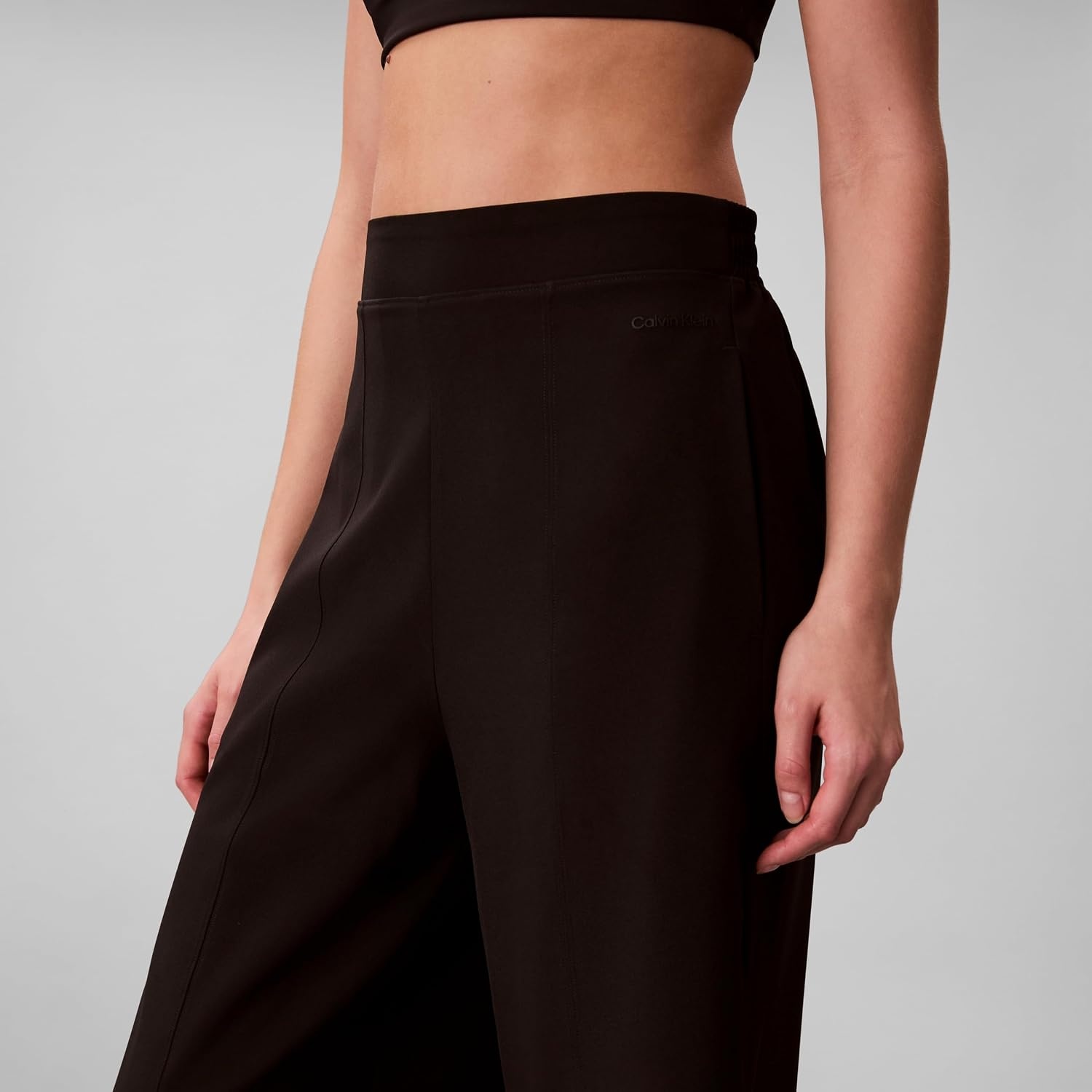 image:imageCalvin Klein Womens Commuter Capri Wide Leg PantsBlack