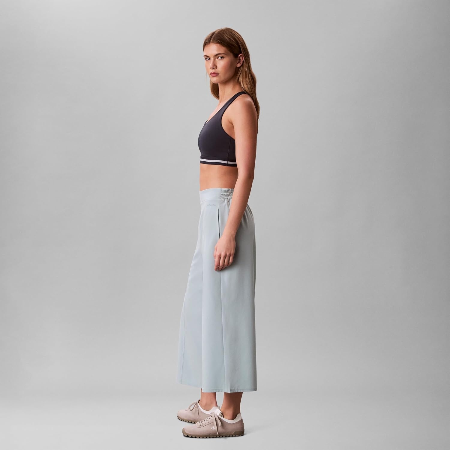 image:imageCalvin Klein Womens Commuter Capri Wide Leg PantsEther