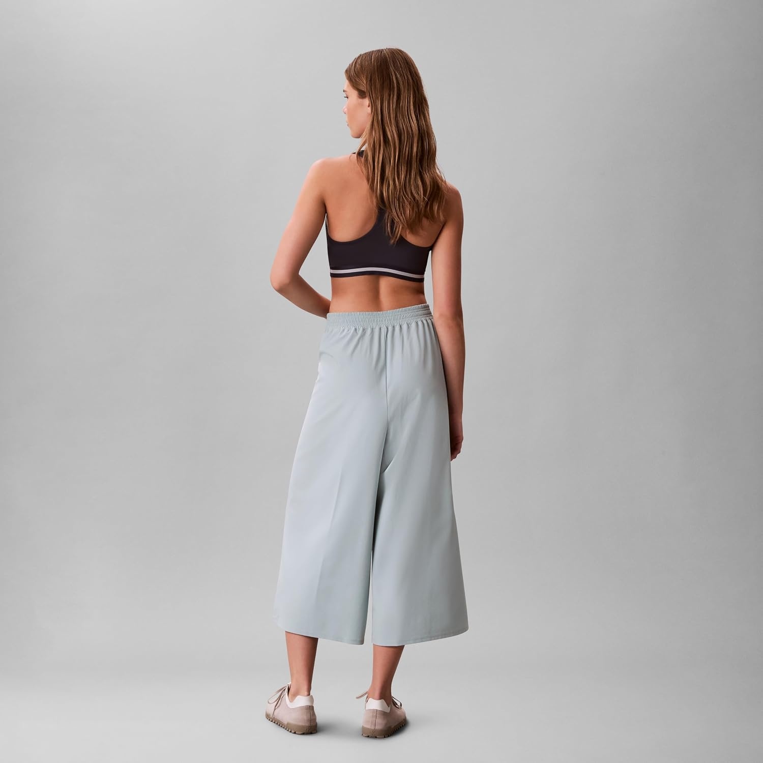 image:imageCalvin Klein Womens Commuter Capri Wide Leg PantsEther