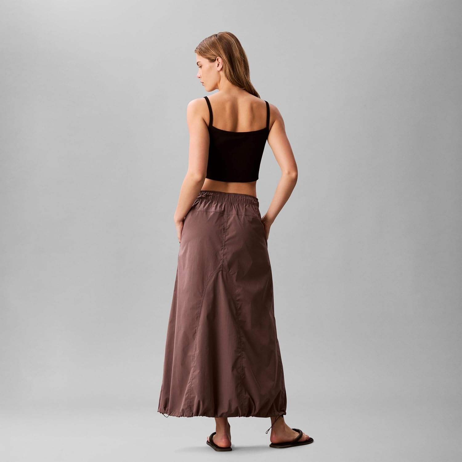image:imageCalvin Klein Womens Commuter Long SkirtBotanical Brown