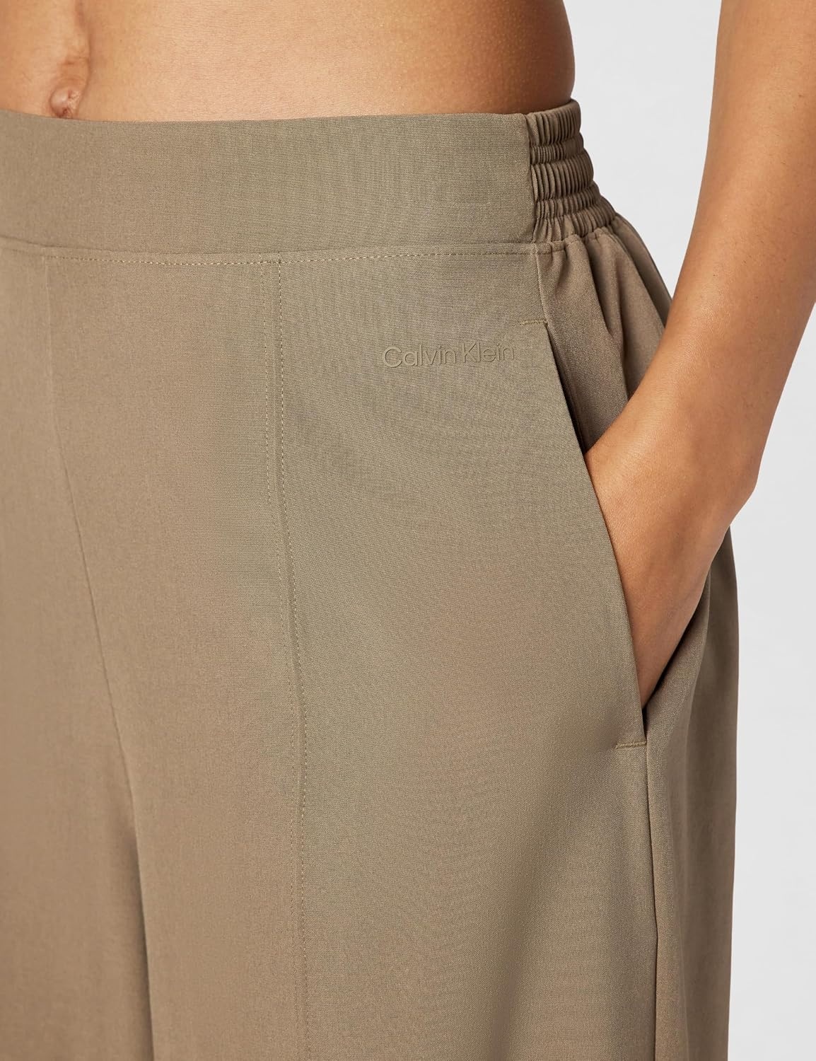 image:imageCalvin Klein Womens Commuter Woven PantsMedium Brown