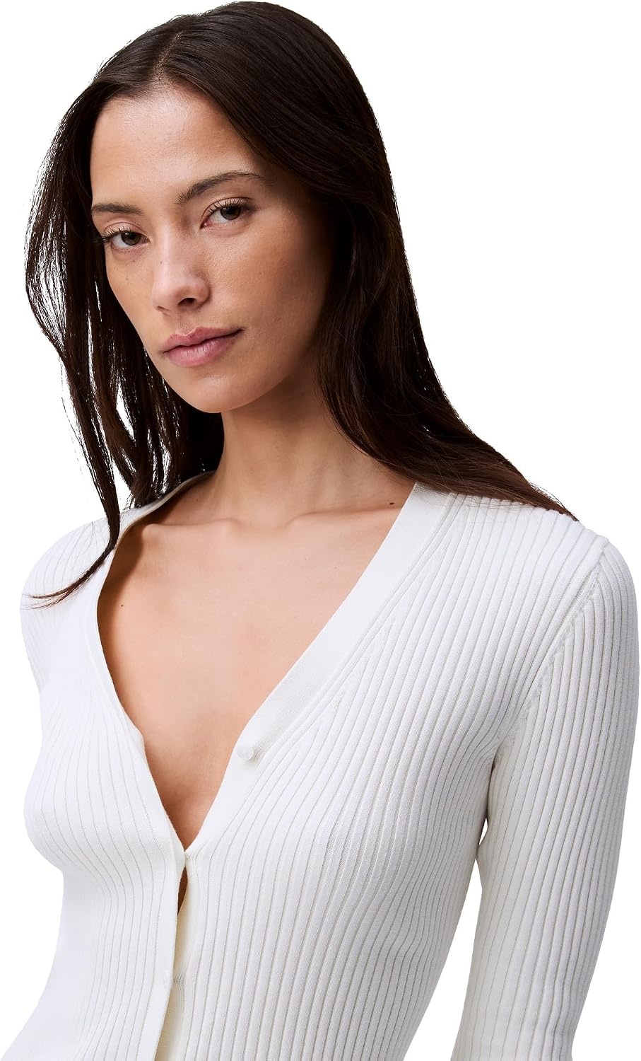 image:imageCalvin Klein Womens Cotton Rib CardiganTofu