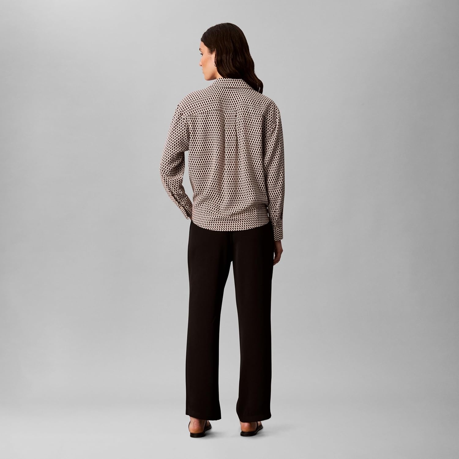 image:imageCalvin Klein Womens Crepe Wide Leg TrouserBlack