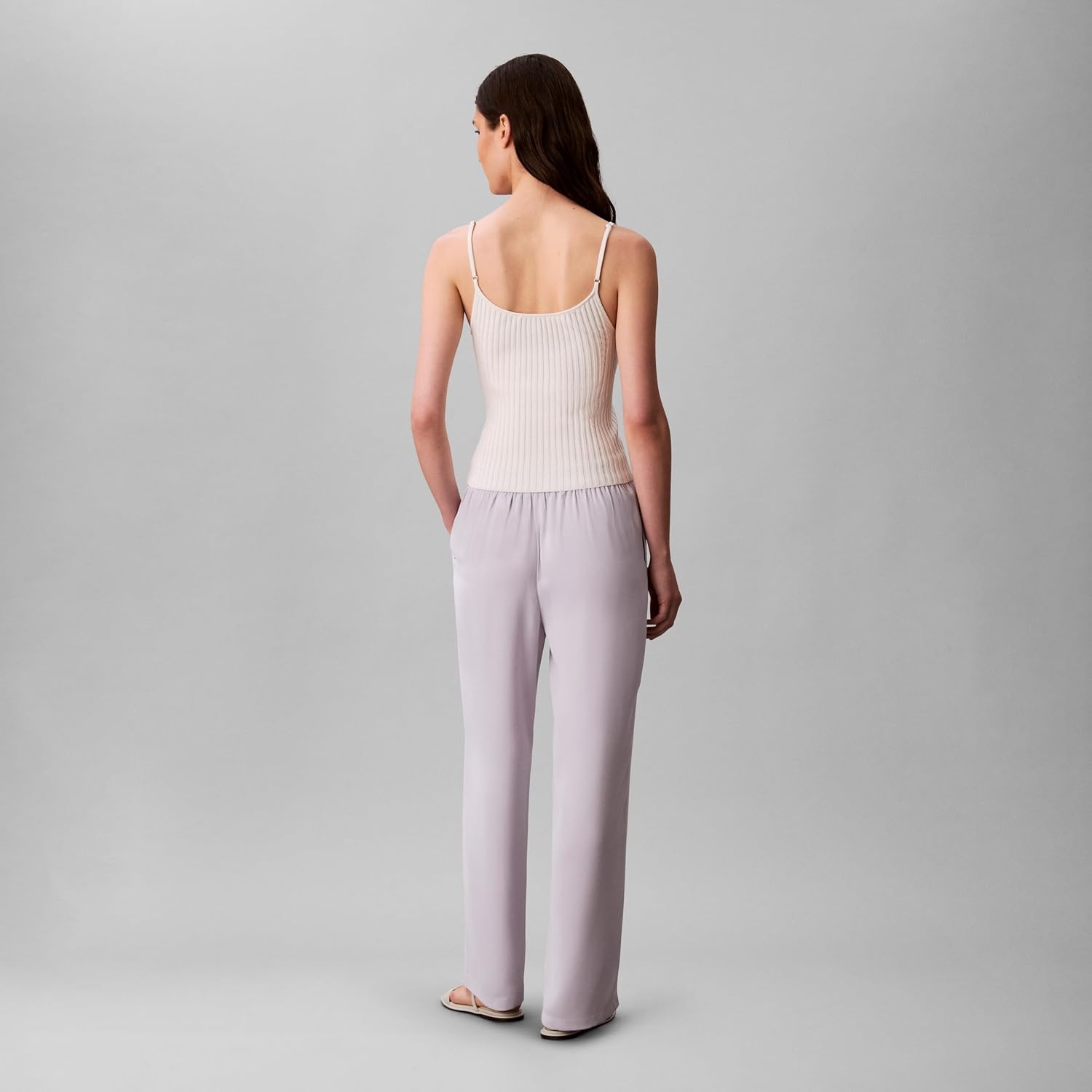 image:imageCalvin Klein Womens Crepe Wide Leg TrouserEvening Haze