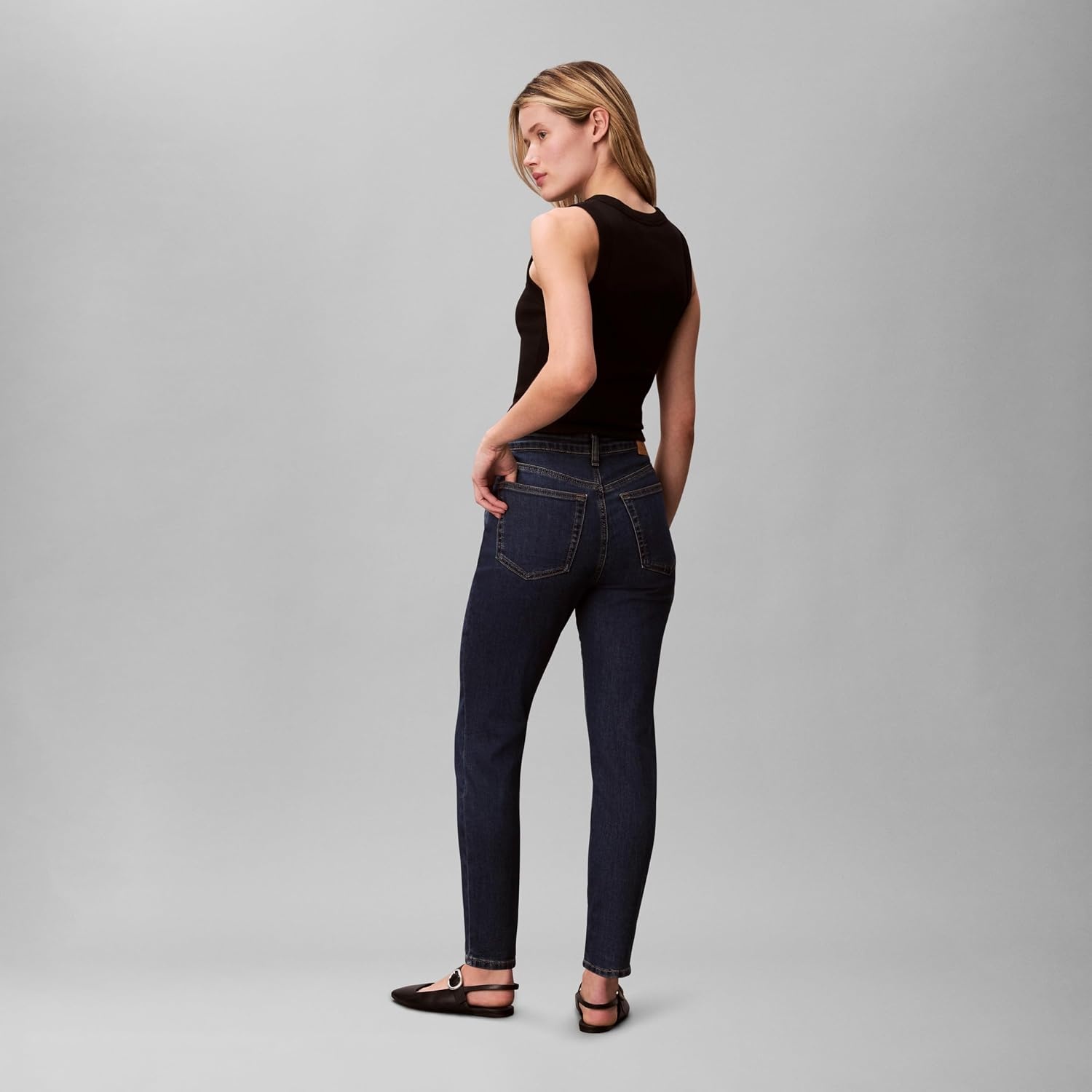 image:imageCalvin Klein Womens High Rise Skinny Fit JeansWinter Storm