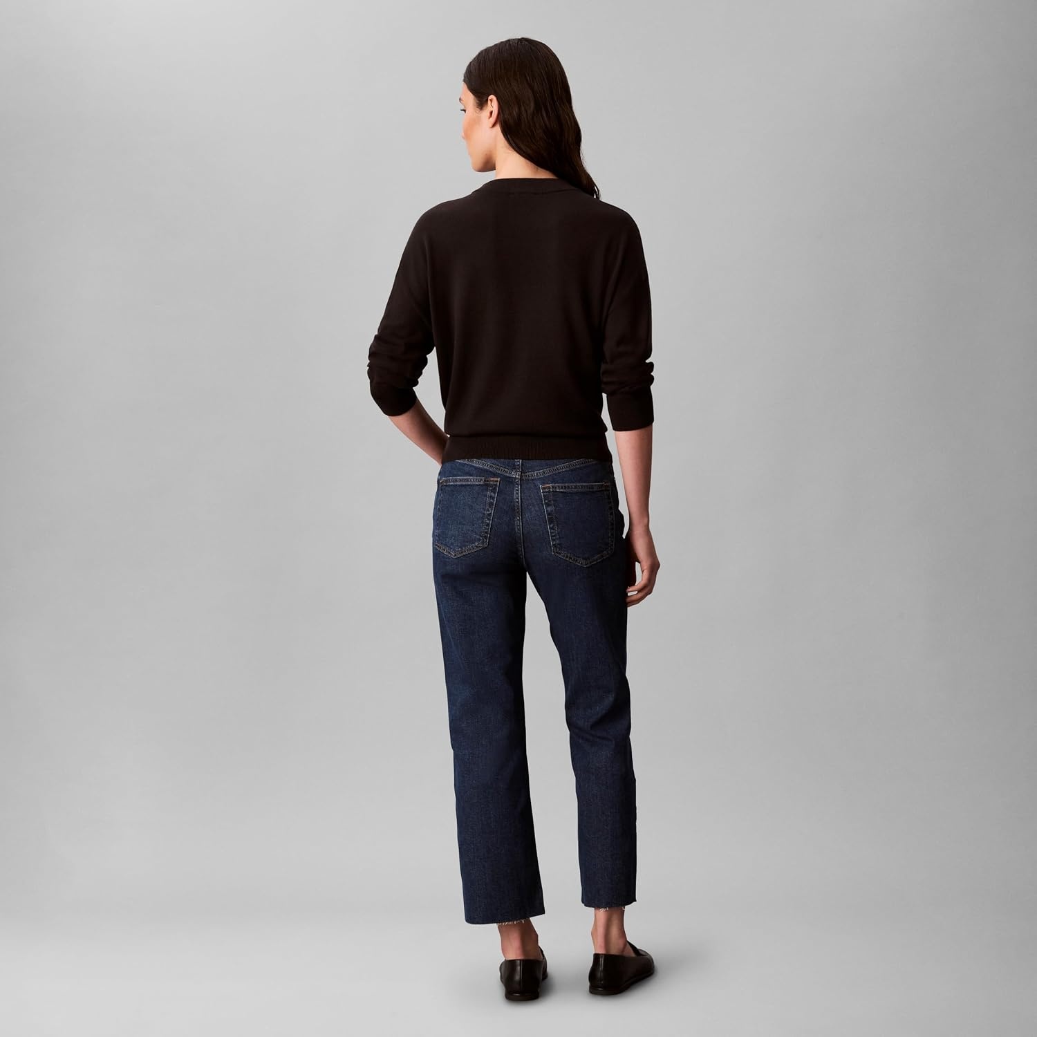 image:imageCalvin Klein Womens High Rise Straight Fit JeansVintage Storm