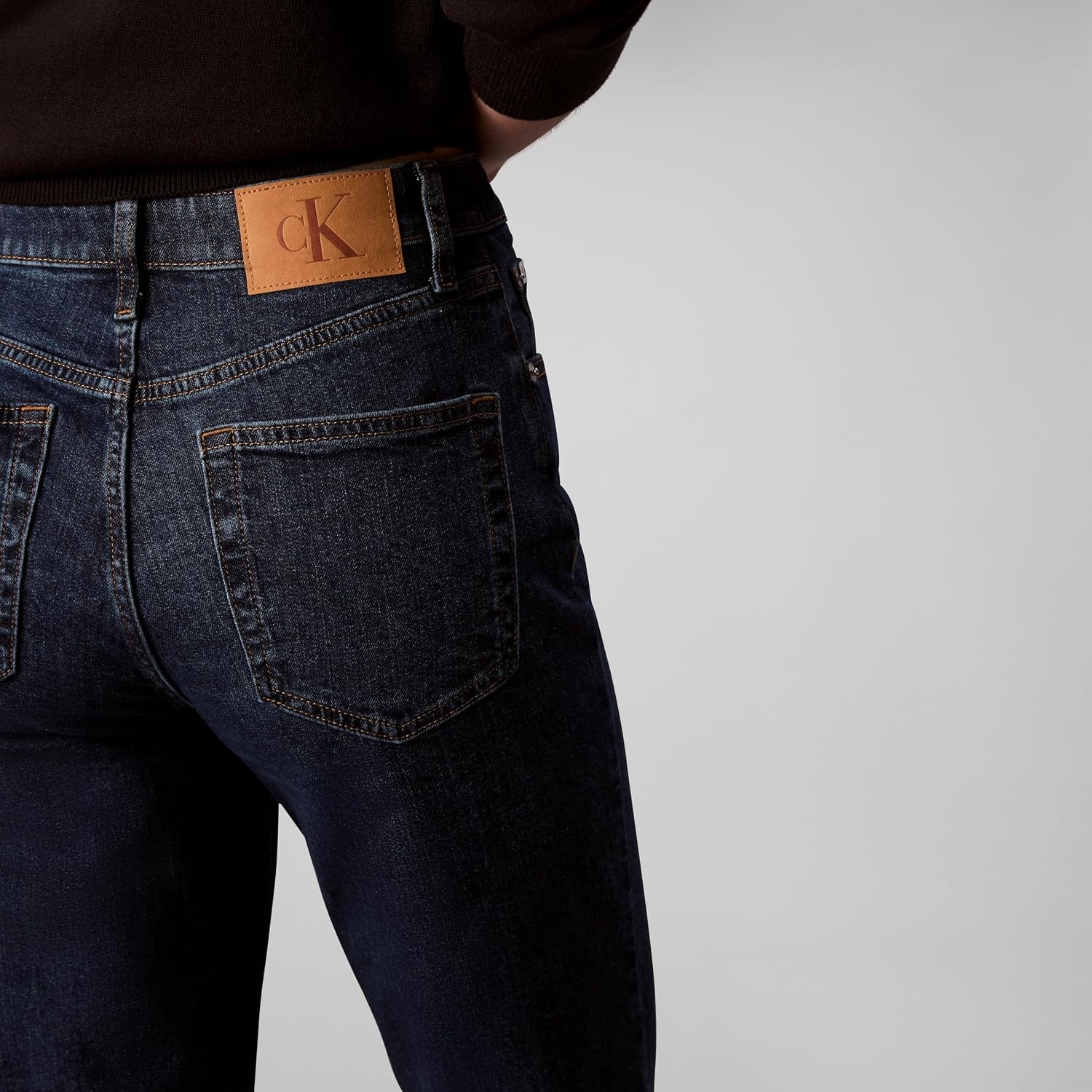 image:imageCalvin Klein Womens High Rise Straight Fit JeansVintage Storm