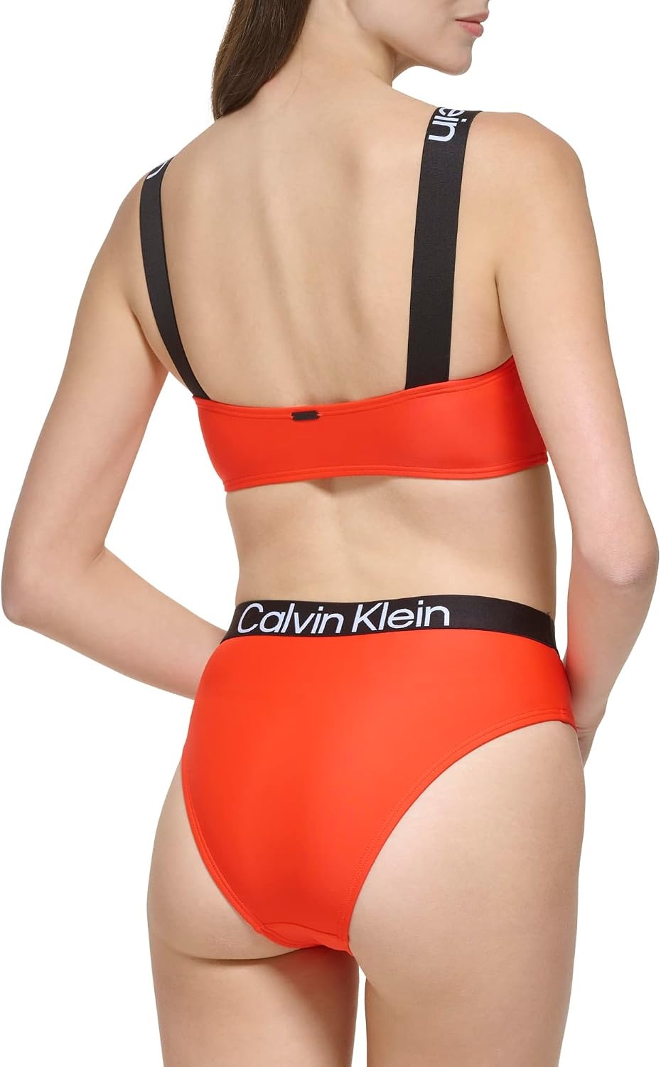 image:imageCalvin Klein Womens High Waisted Elastic Logo Sporty Bikini Set