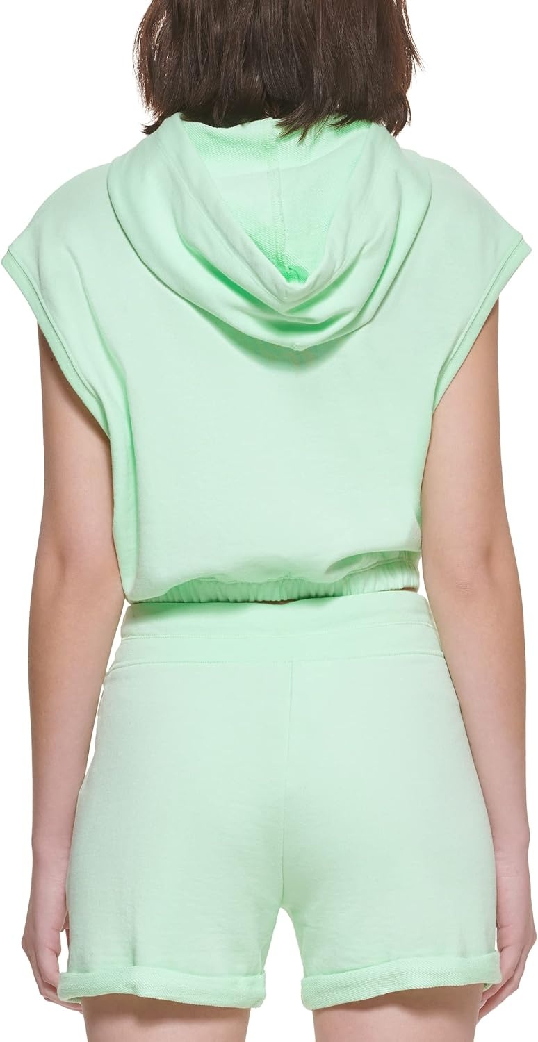image:imageCalvin Klein Womens Jeans Sleeveless Pullover HoodieMint Foam