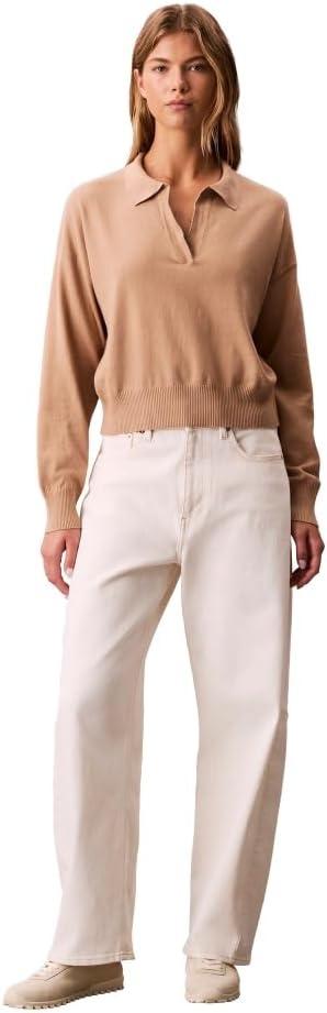 image:imageCalvin Klein Womens Johnny Collar Polo SweaterAmphora