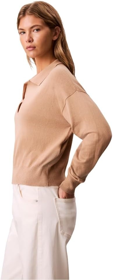 image:imageCalvin Klein Womens Johnny Collar Polo SweaterAmphora