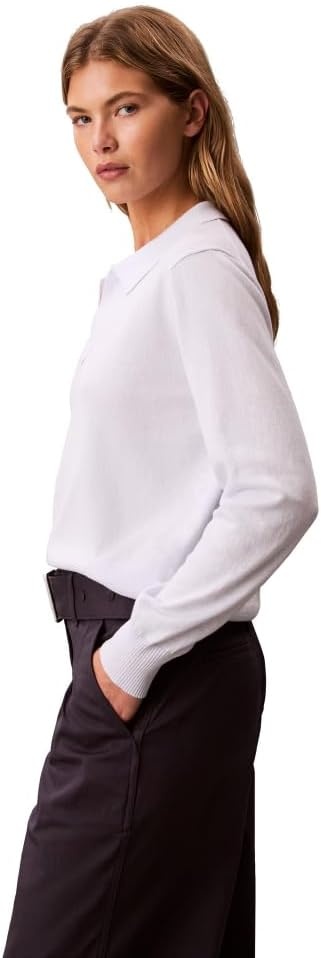 image:imageCalvin Klein Womens Johnny Collar Polo SweaterLacey Lilac