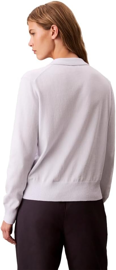 image:imageCalvin Klein Womens Johnny Collar Polo SweaterLacey Lilac