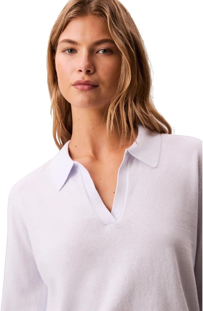 image:imageCalvin Klein Womens Johnny Collar Polo SweaterLacey Lilac
