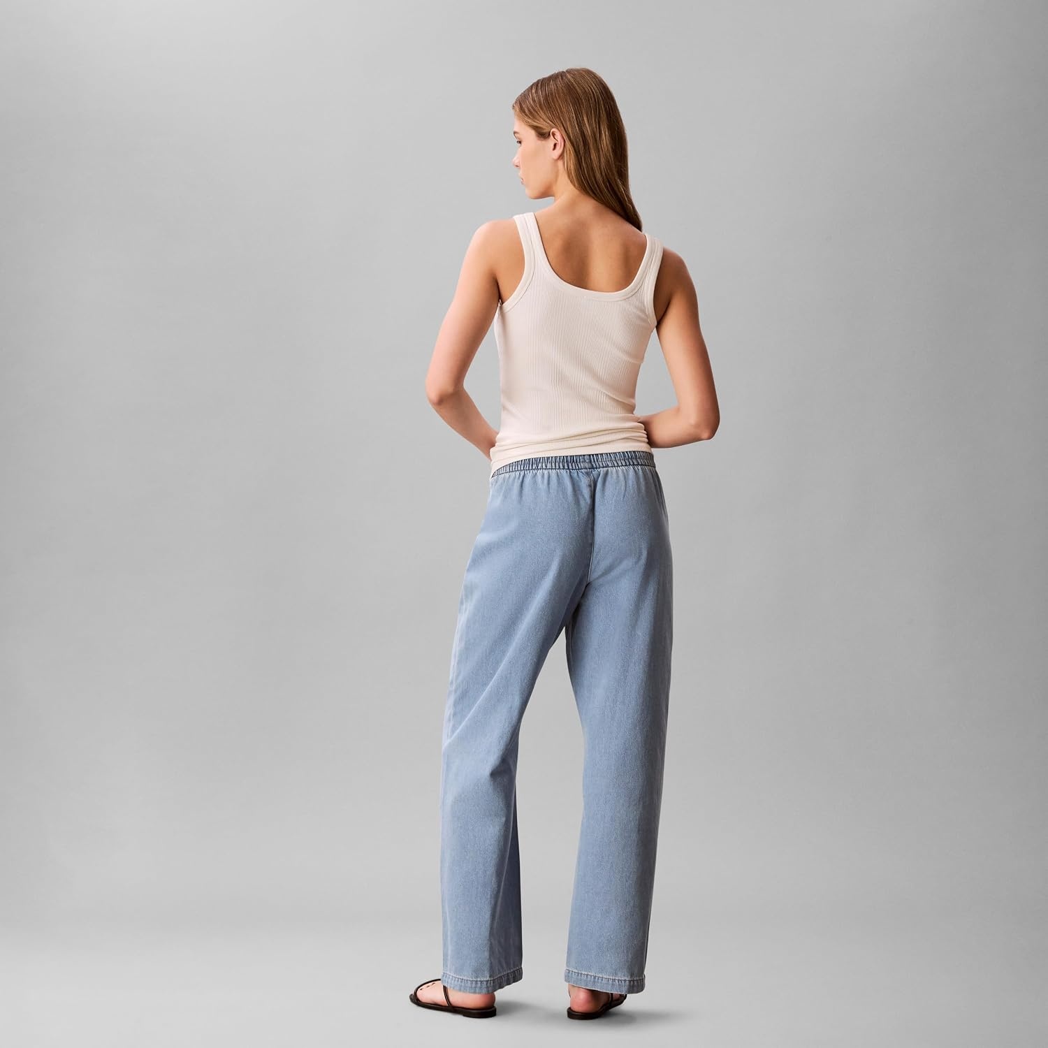 image:imageCalvin Klein Womens Lightweight Denim Pullon PantsOcean Front