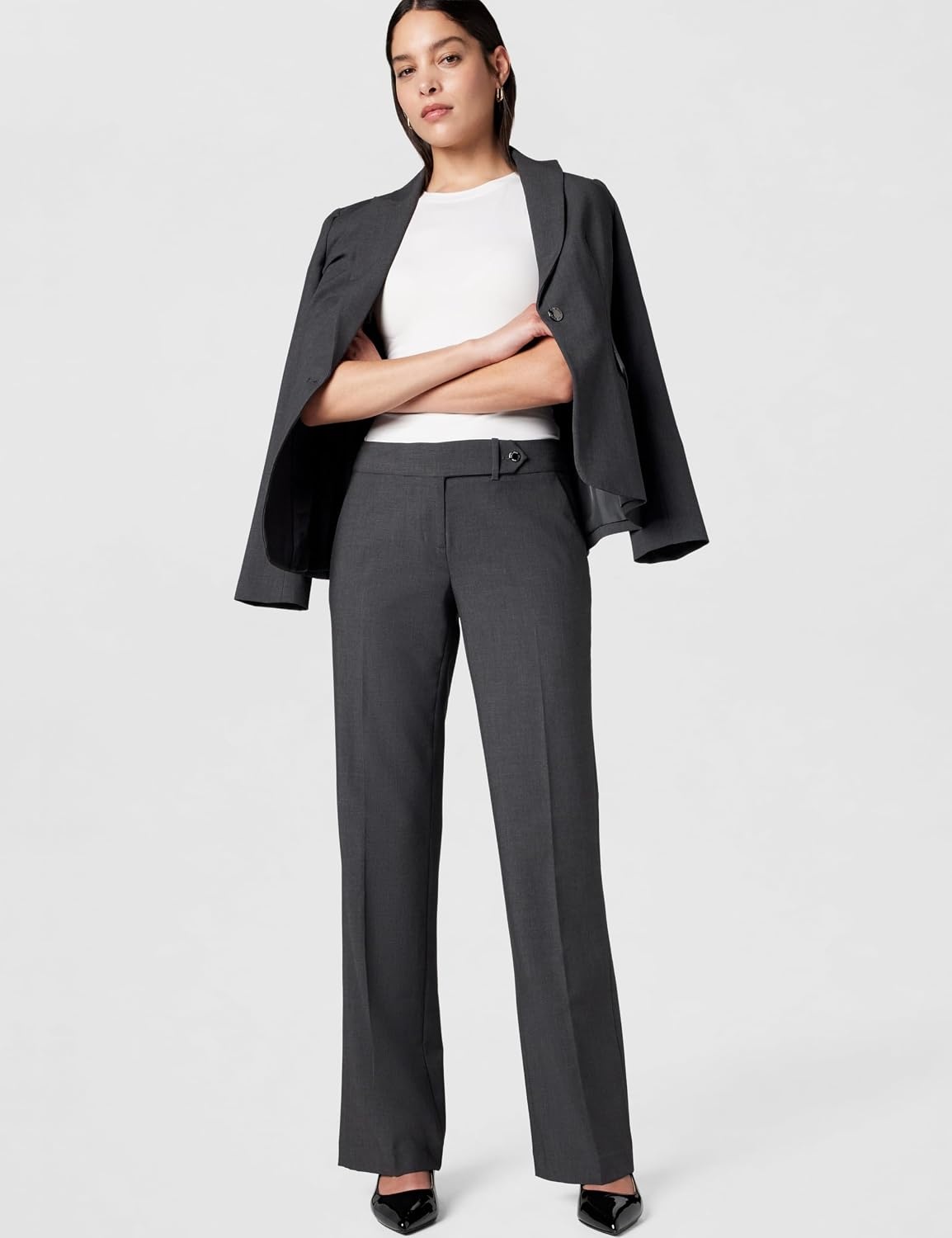 image:imageCalvin Klein Womens Modern Fit Suit PantCharcoal