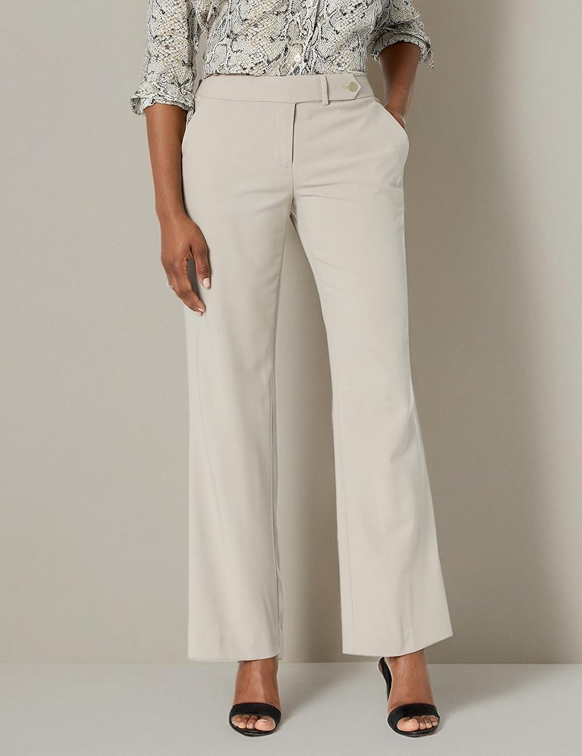 image:imageCalvin Klein Womens Modern Fit Suit PantKhaki