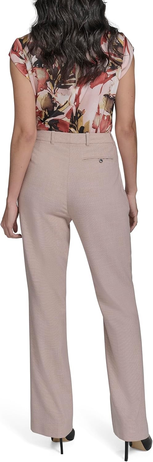 image:imageCalvin Klein Womens Modern Fit Suit PantPink Pepper Multi