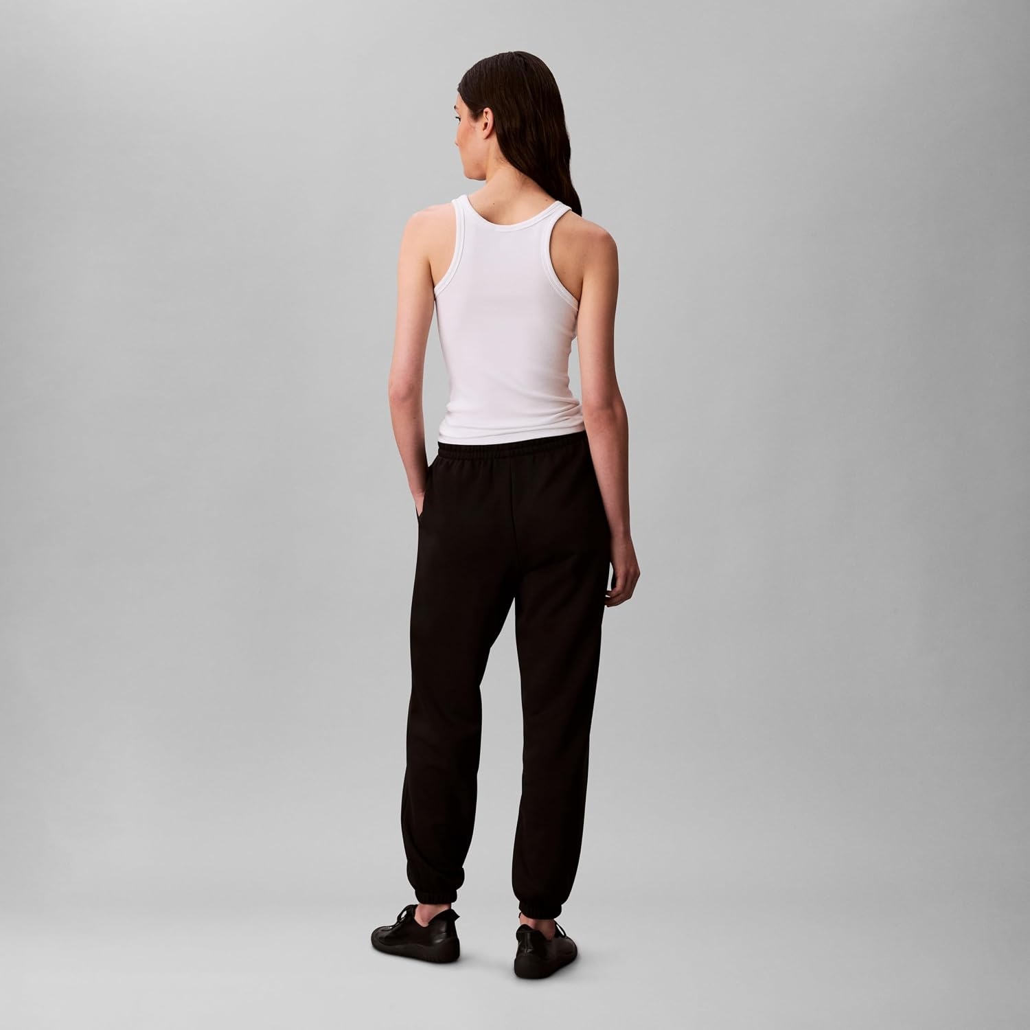 image:imageCalvin Klein Womens Monogram Logo JoggersBlack