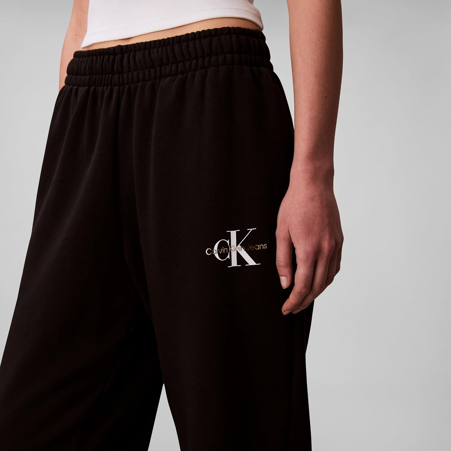 image:imageCalvin Klein Womens Monogram Logo JoggersBlack