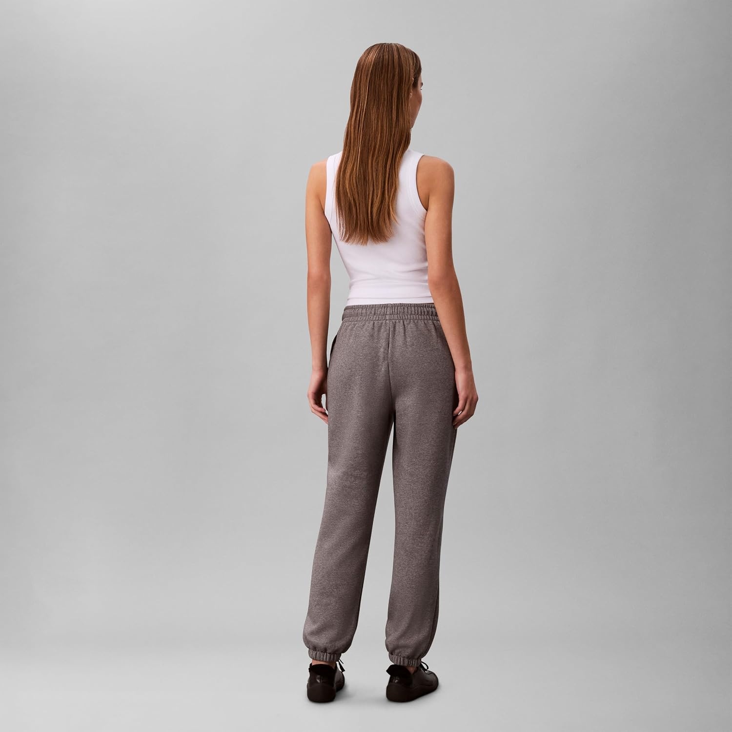 image:imageCalvin Klein Womens Monogram Logo JoggersGrey Heather